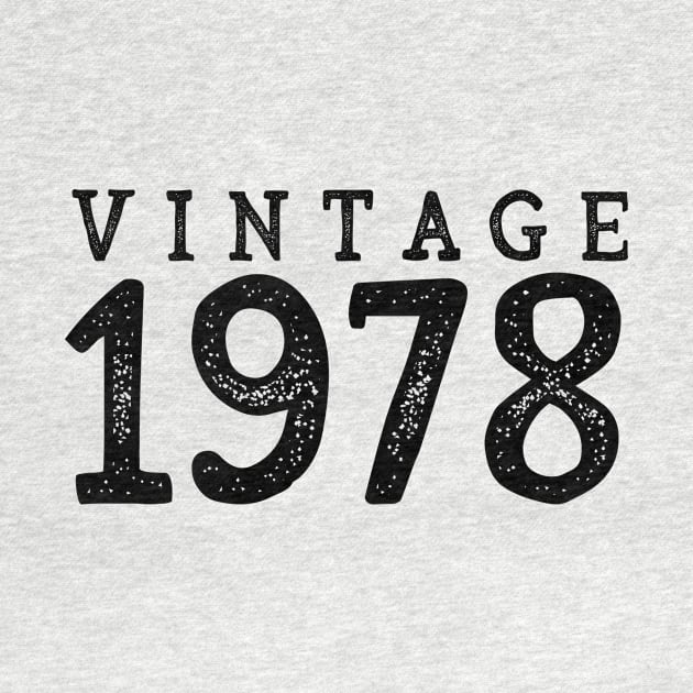 40th Birthday Gift Vintage 1978 Year T-Shirt by RedYolk